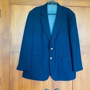 Stafford Classic Navy Blue Regular Fit Blazer Wool Sport Coat 48R
